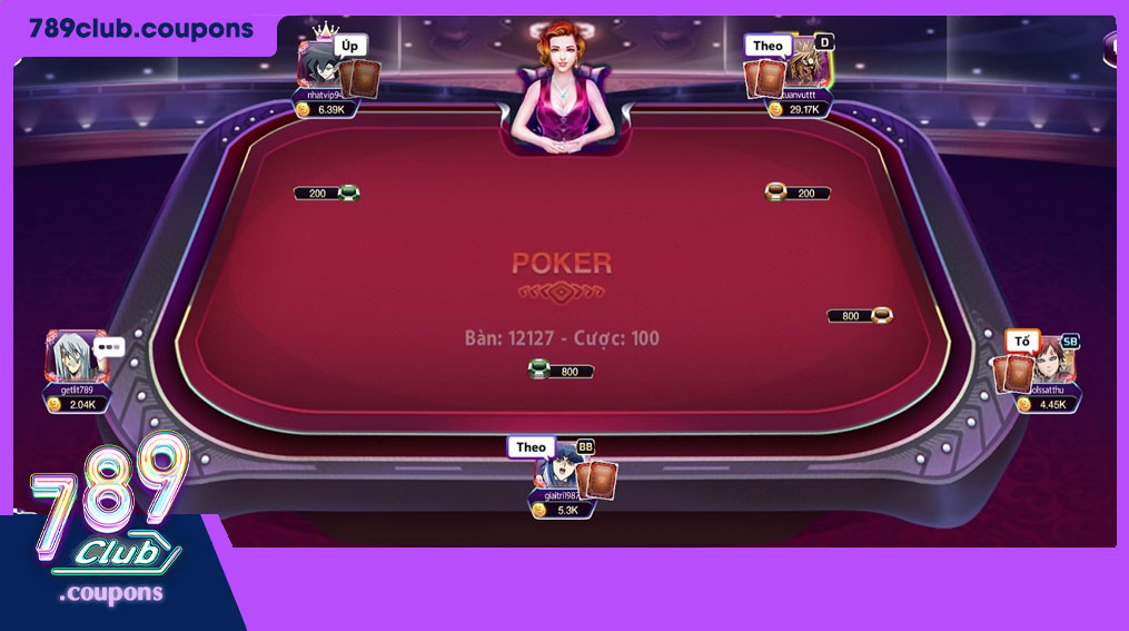 Các mức cược và loại bàn chơi Poker đa dạng tại 789Club